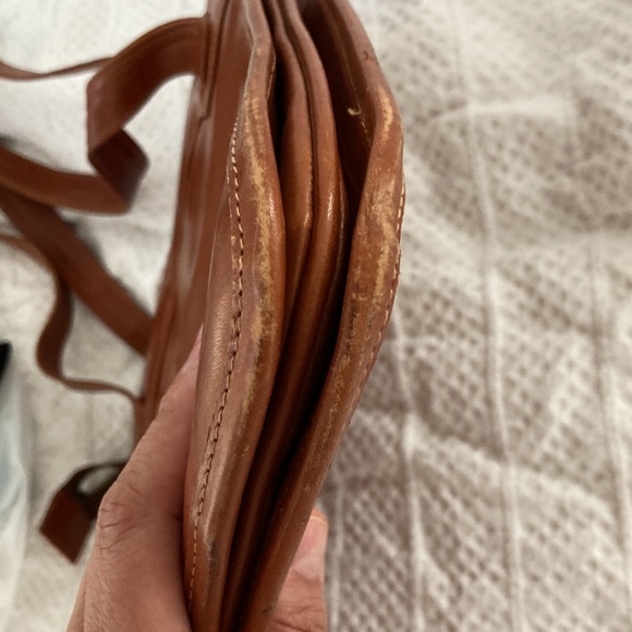 Cognac brown vintage JR leather hand bag/purse - Picture 13 of 14